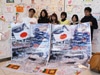 仙台空港には内外から寄せられた復興支援・応援のメッセージが展示された