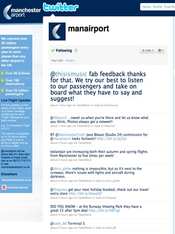 World’s Top Airports Using Twitter Includes Manchester Airport in the U.K. and Others According to Canadian Survey