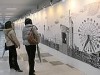Design Exhibition at Fukuoka Airport - Works Include Fukuoka Cityscape Made with Calligraphy