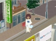 「ダレットワールド」でアバターが打ち水－うち水っ娘に合わせて