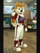 「秋田わか杉大会」のボランティアキャラ「エイト」がお披露目