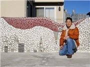 秋田・住宅の「アートブロック塀」人気に－通行人の目を楽しませる