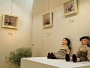 秋田で美術家夫妻が「絵画と人形」展－「二人展」にこだわり30年