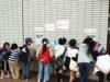 課題の解答を記入するゴール地点の様子