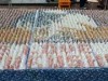 2000個のおむすびで制作された、地球の絵と「FUKUSHIMA」の文字