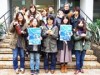 エコ・キャンドル1500個で巨大日本地図－桐朋学園仙川キャンパス