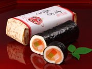 銀座で節分和菓子「吉方巻き」－スポンジケーキにノリを手巻き