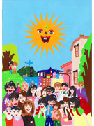 「太陽の街八王子」テーマに新作描く－西八王子で小楠アキコさん個展