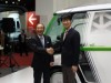 日野自動車「第42回東京モーターショー2011」ブース発表会を開催。佐々木蔵之介さんも登場