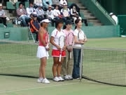博多の森に伊達公子選手登場、観客との対戦も－福岡国際女子テニス