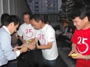KBCラジオパーソナリティーと名刺交換会－番組25周年で