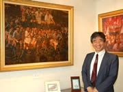 博多百年町家で「山笠」テーマの絵画展－地元出身画伯作品