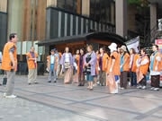 女みこしの「中洲まつり」、準備が本格化－女性が拍子木も