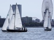 臨港パーク前海上で「ヨットレース」-ブラインドセーリング国際大会