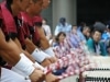 一般開放された防衛省・市ヶ谷台の盆踊り大会－その1