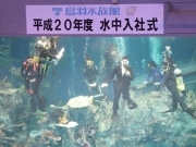 リクルートスーツ姿で「水中入社式」－鳥羽水族館