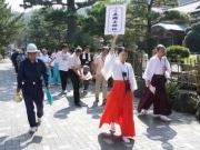 二見・夫婦岩の興玉神社で防災訓練－参拝者100人が避難