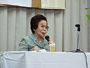 元ひめゆり学徒隊の宮良ルリさんが講演－「平和を考える集い」で