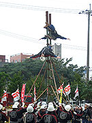 今年の無災害を祈願、石垣市で消防出初め式－はしご乗りに大きな歓声