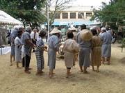 登野城・天川御嶽拝殿の新築に向け地鎮祭－古式ゆかしく「ジーピシ」
