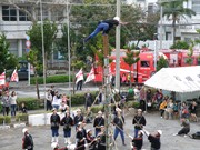 無災害を願い石垣で消防出初め式−旧庁舎に別れ