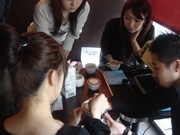 「丑」のデザインカプチーノで年賀状－駒沢のバールでカプチーノ講座