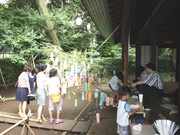 江戸時代の古民家で七夕飾り－碑文谷・すずめのお宿緑地公園で
