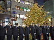自由が丘南口に天然もみの木－クリスマスイルミ点灯