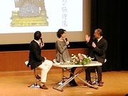 モデル・はなさん迎えトークショー－石川県立美術館リニューアル記念で