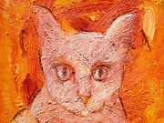 金沢のギャラリーで個展「100ネコと緑の話」－ろう画で描く猫100匹