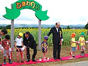 河北潟干拓地に「ひまわり村」－35万本のヒマワリが見ごろに