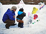 金沢・角間の里で「雪だるままつり」－白山麓より一足早く