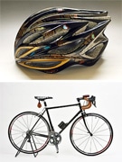 輪島漆塗の競技用自転車・ヘルメット－輪島の漆器店が新たな取り組み