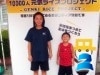 笑顔の写真でボランティア