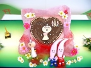 京都タワー「たわわちゃん」がノッポン君にバレンタインチョコ
