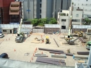 京橋の京阪新ビル、工事が本格化－5階に新劇場「京橋花月」