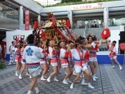 京橋コムズで「天神祭前夜祭」－ギャルみこしと櫻宮地車囃子がコラボ