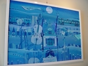 夜の世界を幻想的に描く絵画展「月の物語」－松本市のカフェで