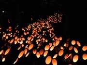 安曇野で1500本の竹灯籠イベント「安曇野神竹灯」－冬の新名所に