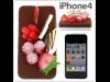 バレンタイン用の「チョコケーキiPhone4カバー」