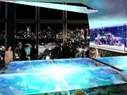 ヒルズ展望台に巨大アクアリウム、「ペリエ カフェ」も併設