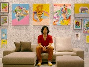鶴舞のソファ専門店で地元アーティストの作品展－ZIP-FMとコラボ