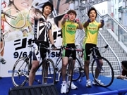 人気俳優集団「D-BOYS」、109前に自転車で登場－出演作をPR