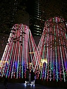 2人のタッチで輝き出すイルミネーション－汐留に光のツリー出現