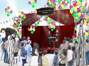 新宿ステーションスクエアで大道芸イベント－「コンバース」新商品をPR