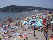 関東のトップを切って海開き－逗子海水浴場