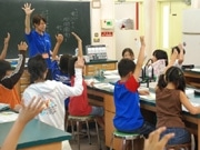 三洋電機、シンガポール日本人学校で出前「環境授業」実施