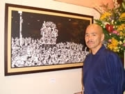 アクロスで「博多祗園山笠 きりえ展」－七流の法被全種を切り絵で制作