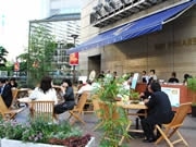 天神3カ所で今年も期間限定「朝カフェ」－「朝ごはん」で街を活性化へ
