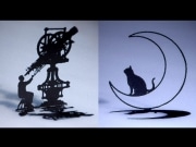 「猫と宇宙」がテーマのシルエット展－谷中の雑貨店で開催